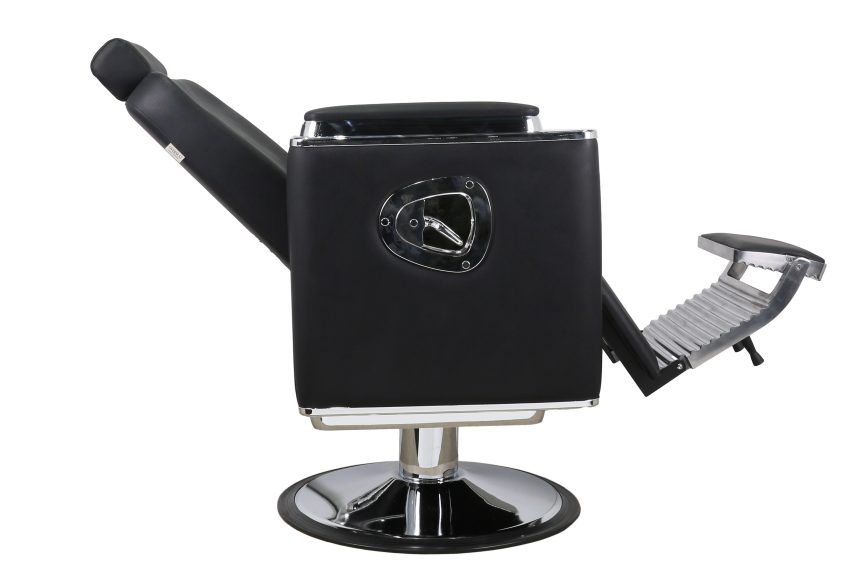 Modern Hydraulic Barber Chair with Reclining Back and Adjustable Headrest - 图片 2